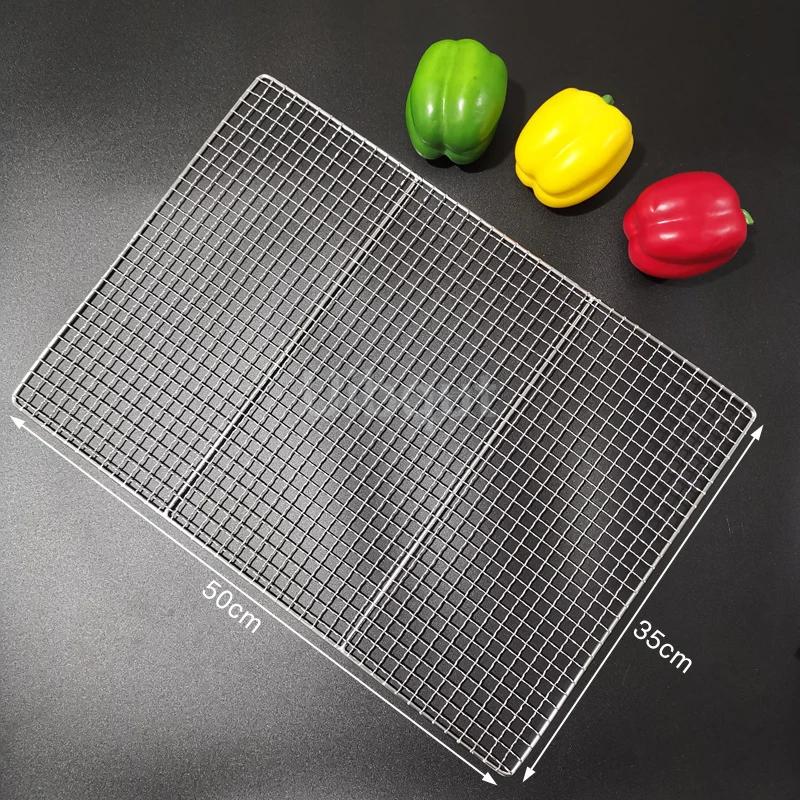 304 Edelstahl Rechteck Quadrat BBQ Netz Maschengrill Antihaft Backmatte Outdoor Grillteil Roste Heißluftfritteuse Gitter Kochen