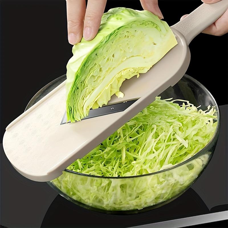 [Manual Cabbage Shredder] 1pc Manual Cabbage Shredder, ABS Plastic Vegetable Slicer and Shredder, Stainless Steel Blade,Kitchen Salad Preparation Tool