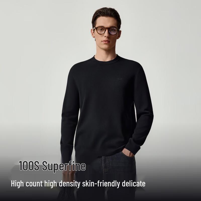 DIKENI Men s Lightweight Cloud-Feel 18-Gauge Wool Blend Crew Neck Sweater XL (52)