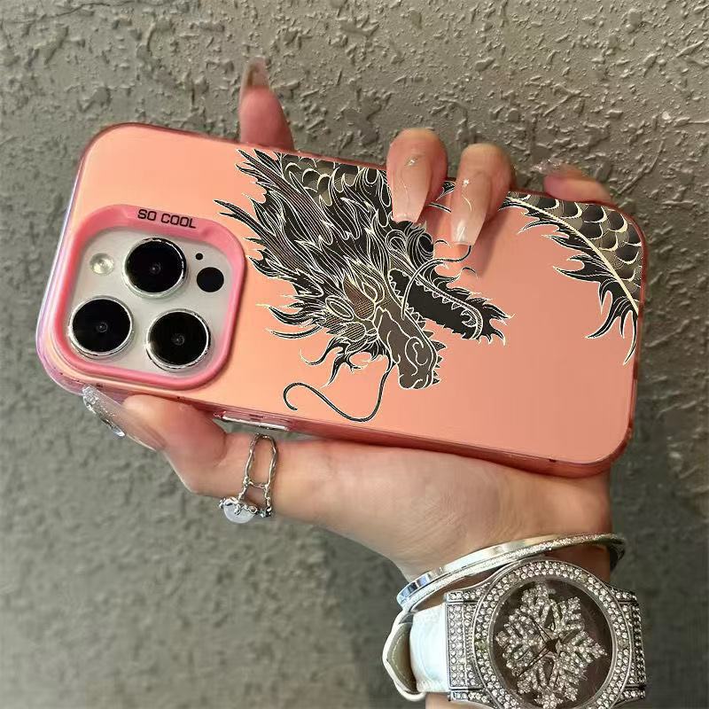 China Dragon for iphone16pro mobile phone case Apple 15promax cool 14 niche 13pro large hole 12