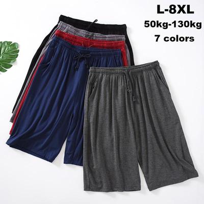 Summer Men's Loose Shorts Thin Elasticity Breathable Stretch Quick-Drying Casual Plus Size Pajama Pants Beach Shorts