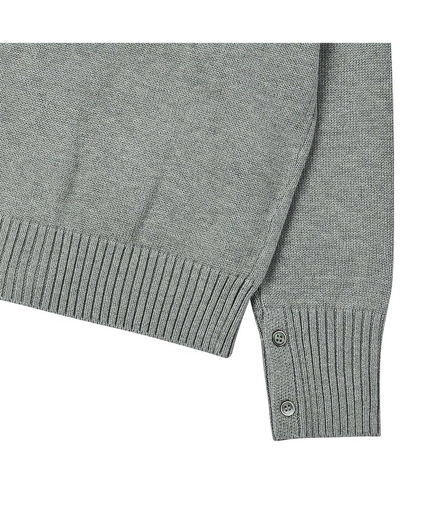 Beyond Closet Ilp Cashmere Classic Logo Cardigan Gray
