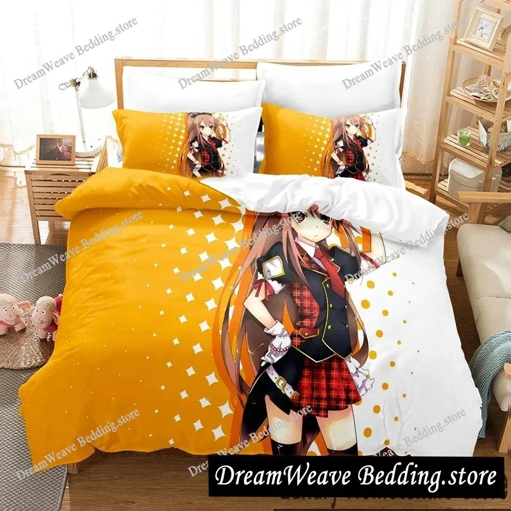 Anime Okami-san and Her Seven Companions Bedding Set Duvet Cover Bed Set Quilt Cover Pillowcase Comforter King Queen Size
