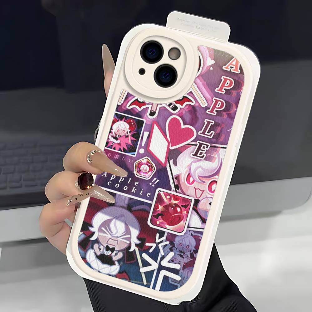 Mobile Game C-Cookie Run Kingdom Phone Case For IPhone 16 15 14 13 12 11 Pro Max Plus Soft Leather Cover