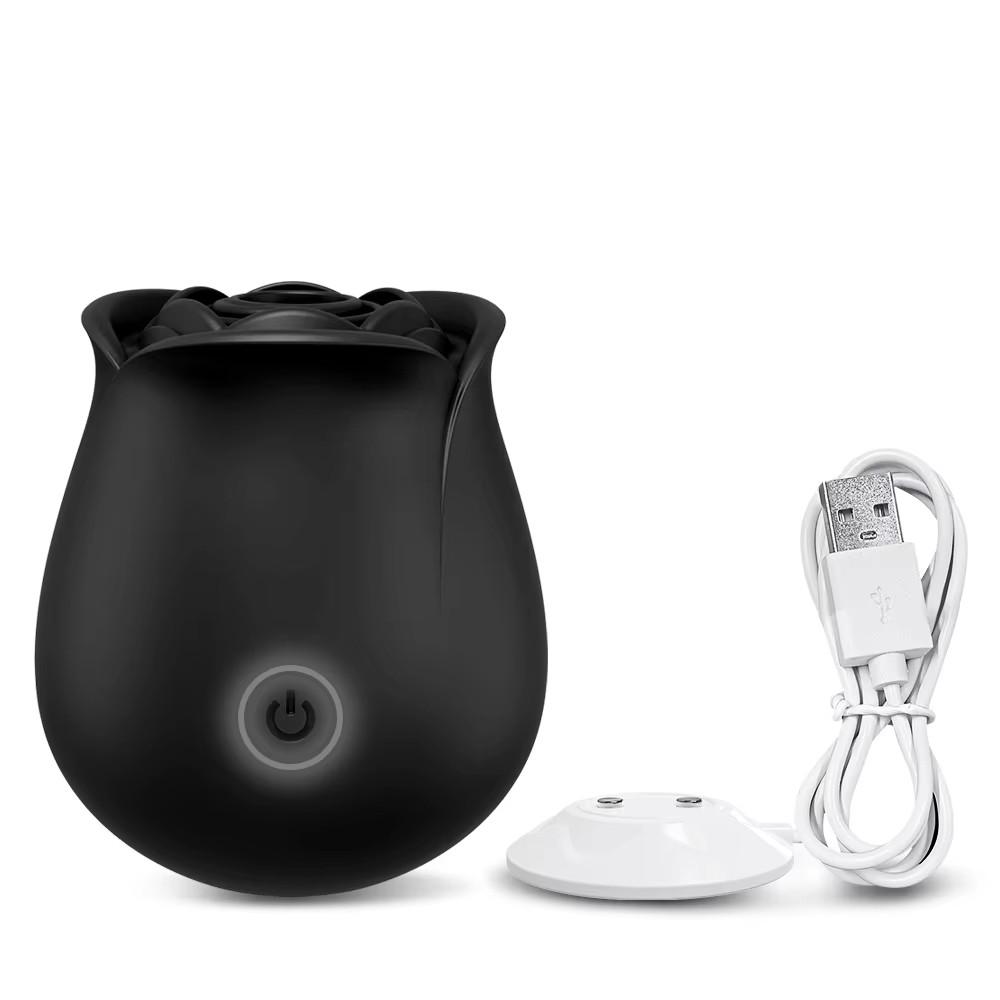 2 In 1 Rose-Sucking Vibrator Women Nipple Clitoris Masturbation Tools for Sexy Adult Female Dildo Penetration Vagina Vibrator