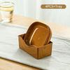 Wooden Japanese Pallet Oval Simple Mini Tableware Fruit Plates Home Afternoon Tea Snack Plates Dining Table Bread Cake Dishes