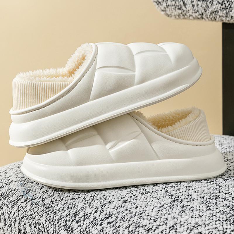 Fashion Thickened Short Plush Women's Boots Eva Waterproof Non-Slip Snow Boots Comfortable Soft-Soled Solid Color Womens Home Shoes