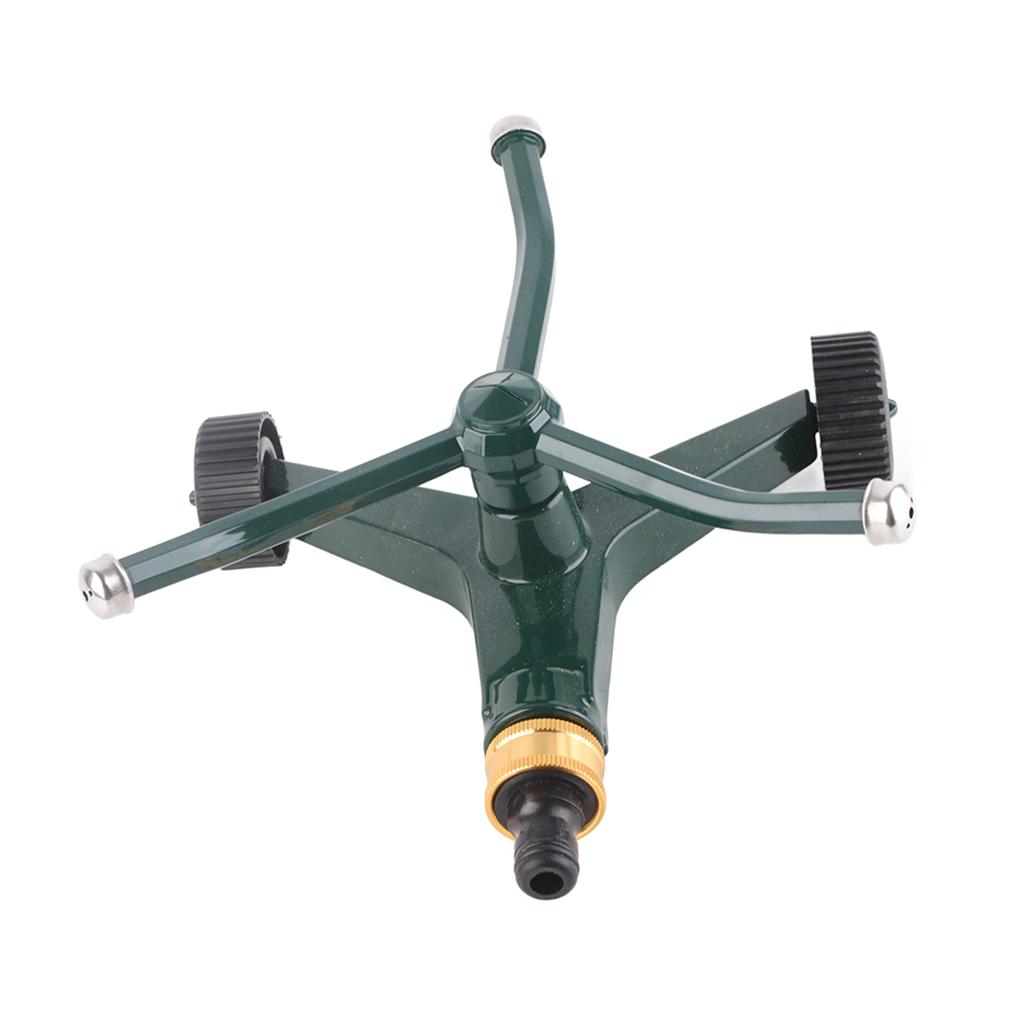 Metal Three Arm Sprinkler with G3/4 Connector Rustproof 360 degrees Rotating Irrigate Lawn Sprinkler