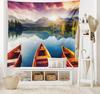 Mountain Tapestry Colorful Sunset Reflection Tapestry Nature Meadow Tapestry Wall Hanging for Bedroom Living Room Dorm Decor