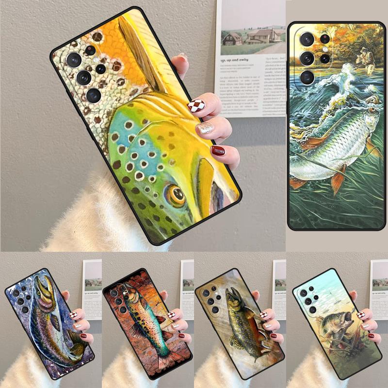 Trout Fishing TPU Phone Case For Samsung Galaxy note 10 pro S26 S25 S24 S23 S22 Ultra Plus S21 FE S20 Shockproof Cover