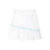 Li-Ning Badminton Series Color Block Mid-Rise Pleated Straight Casual Skirt Women skirts Standard-White ASKU120-2
