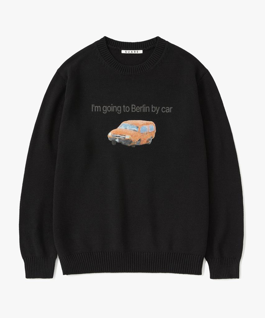 SUARE Cotton Berlin Car Graphic Knit - 3 Colors