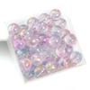 30/50pcs Crystal Glass Beads Ice Permeating Ink Halo Dyeing Sprinkles Golden Loose Spacer Beads for Jewelry Making