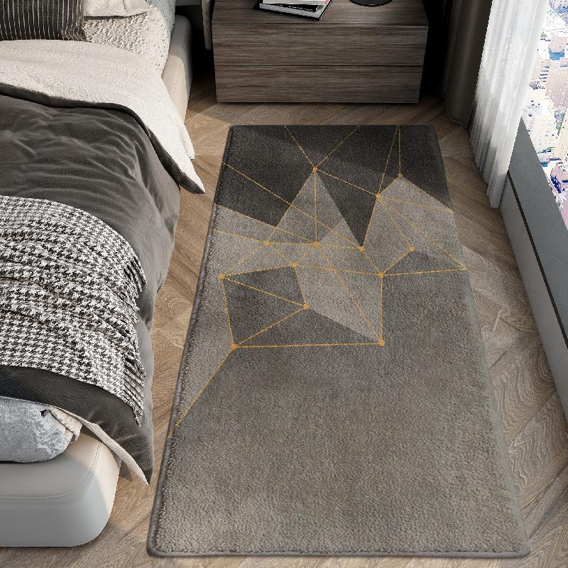 Light Luxury Carpets for Living Room Thick Plush Bedside Floor Mat Modern Style Bedroom Decor Grey Carpet Fluffy Soft Study Rug