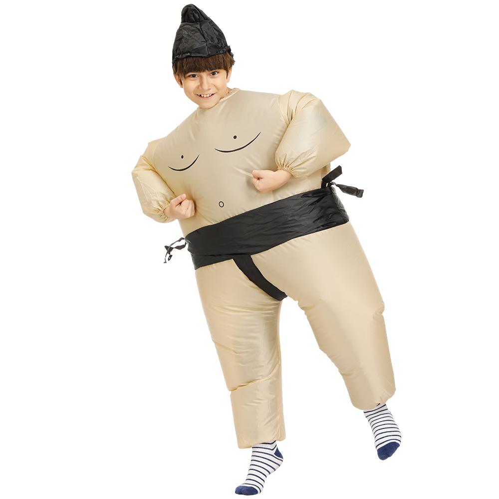Sumodrakt Bryter Oppblåsbar Drakt Blås Opp Festantrekk Cosplay Kjole Barn Menn