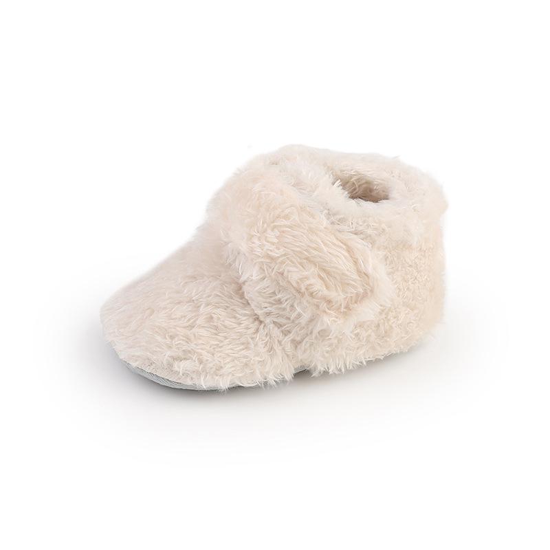 Infant Warm Cotton Shoes: Cozy 0-1 Year Furry Indoor Walking Shoes 7111