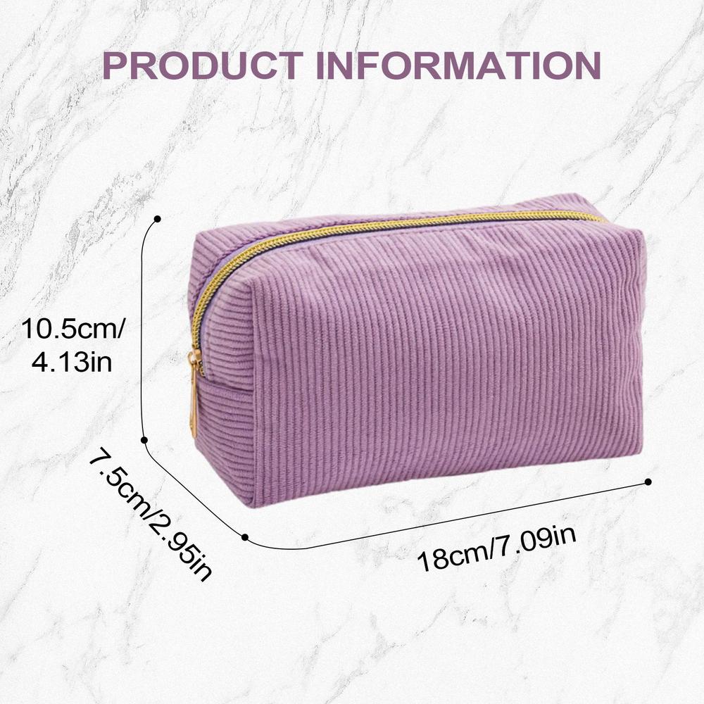 Corduroy Zipper Pencil Case Large Capacity Stationery Organizer Corduroy Pencil Case Pouch For Back To School Students