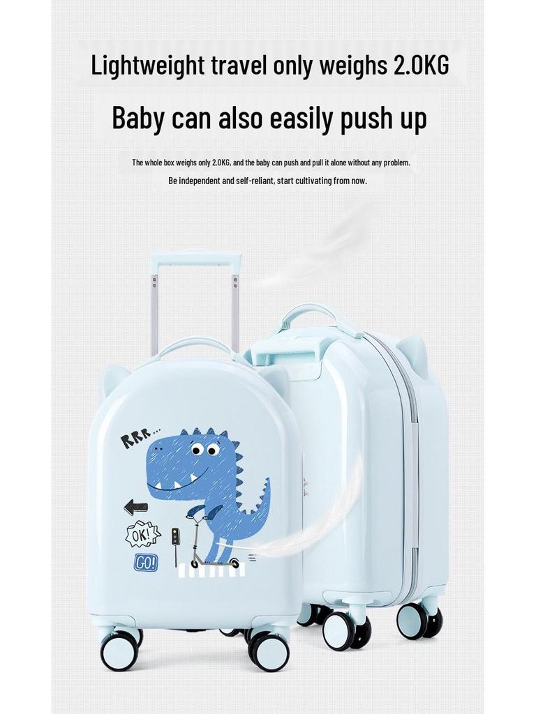 18-Inch Kids' Cartoon Trolley Suitcase with Combination Lock – Ideal Cabin Luggage for Boys and Girls