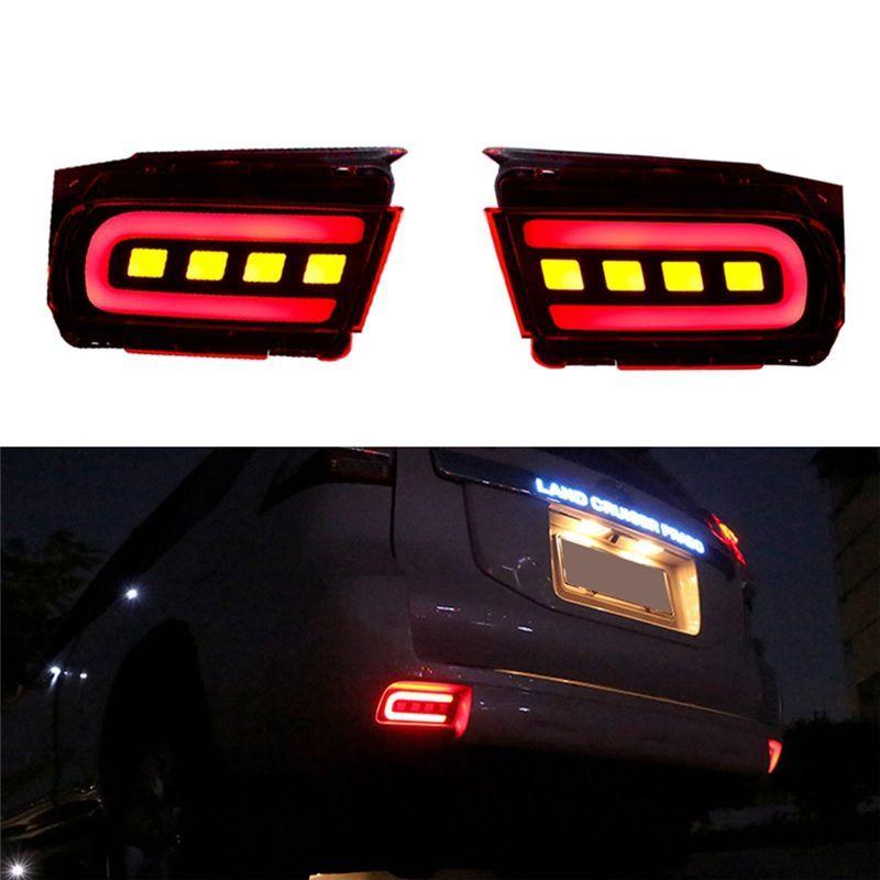 Authentic For Toyota Land Cruiser Prado 150 LC150 FJ150 GRJ150 2010- Rear Bumper Reflector LED Car Tail Lamp Brake Turn Ligh