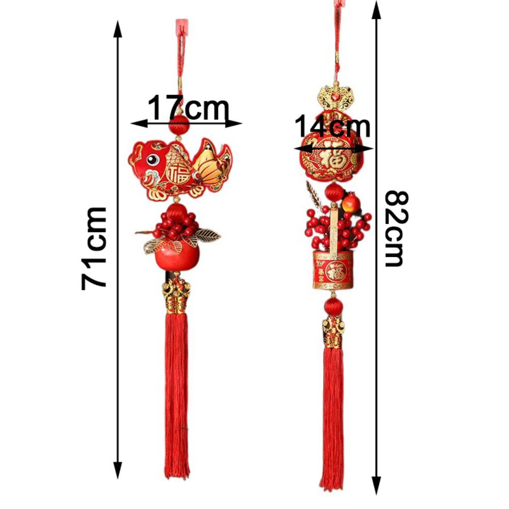 Glückliche Hängeglocke Dekor Rot Glückliche Hängequaste Neu Neues Jahr Anhänger Frühlingsfest