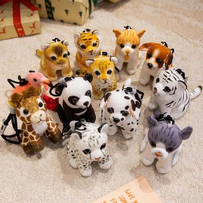 Cross-border Animal Plush Toy Pendant: Tiger, Panda, Giraffe, Leopard, Lion Doll Ornament