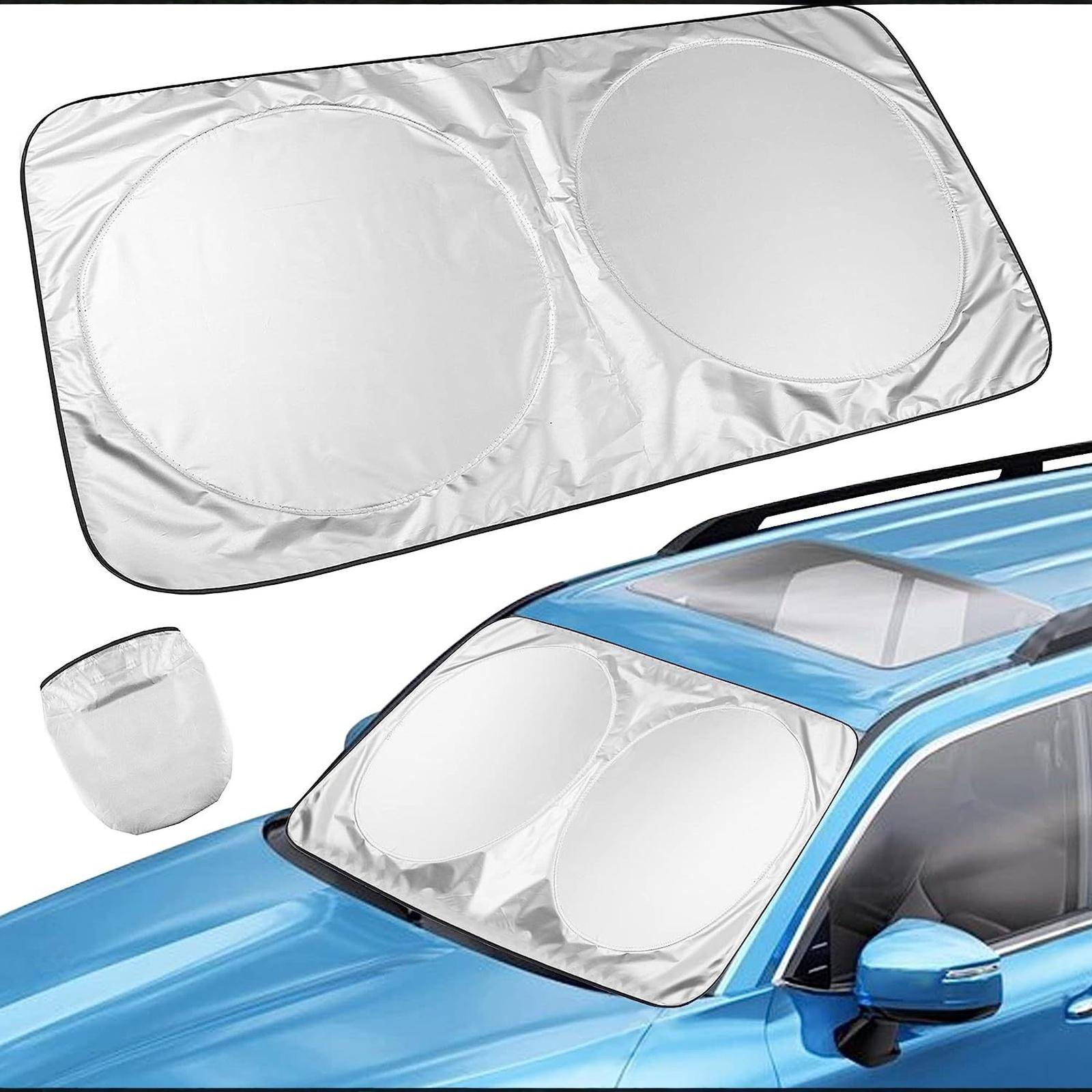 

Car Windshield Cover Front Window Sun Visor Interior Screen Shield Blocker Foldable Reflector one size серебряный