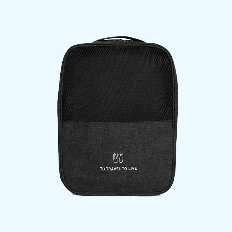 Travel Shoe Organizer With Waterproof Oxford Cloth Large Capacity For Packing And Storage Black