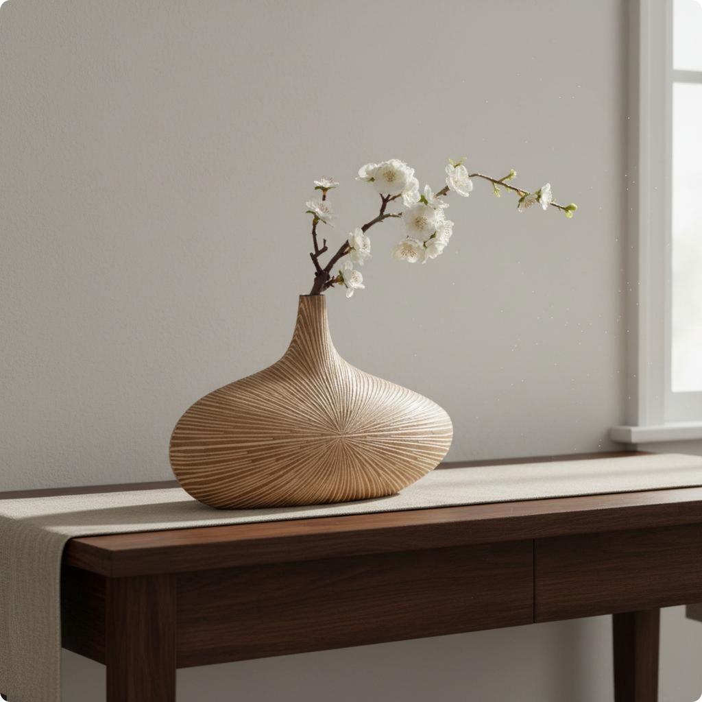 Resin Vase Creative Design Desktop Ornament Vase Tabletop Decor for Office