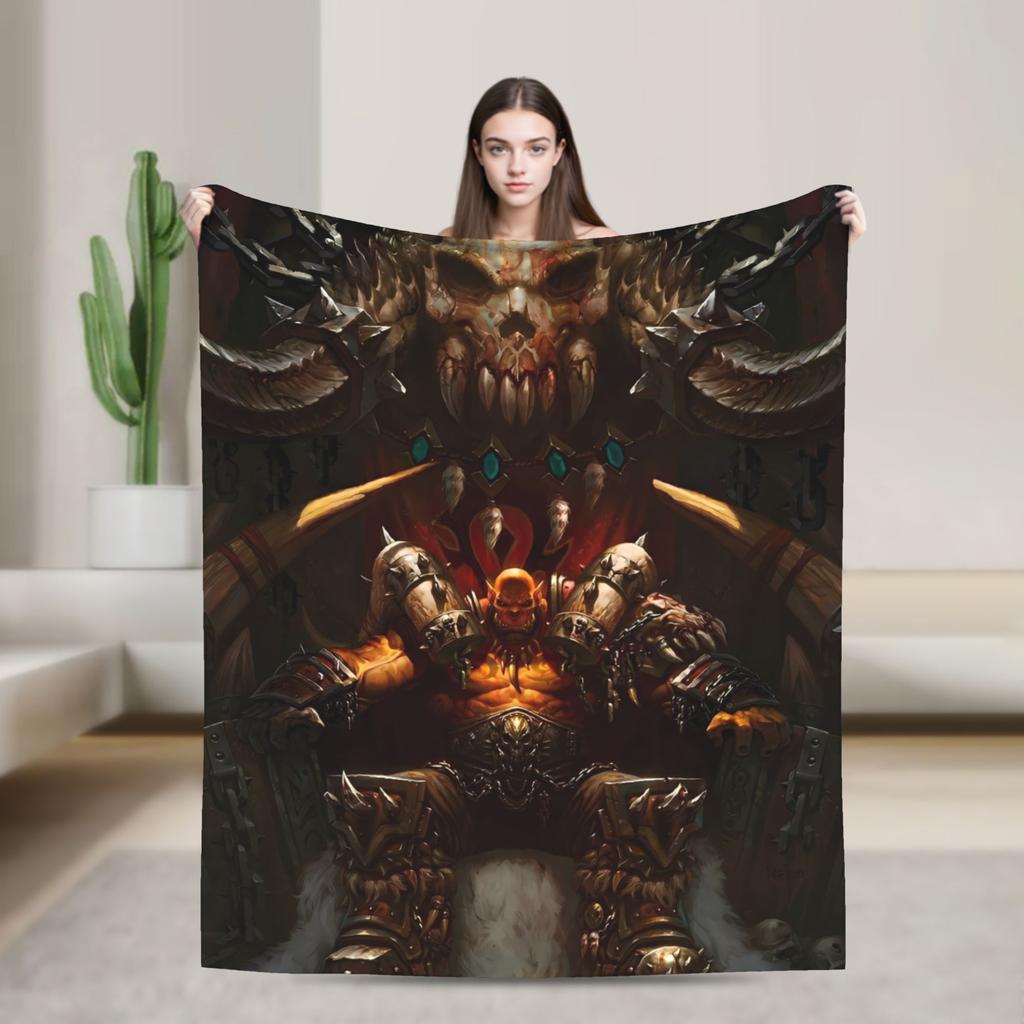 World of Warcraft, WOW Game Blanket Quality Super Warm Throw Blanket Winter Picnic Outdoor Graphic Bedspread