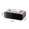 Metal Tissue Box Leather Simple Creative Storage Tissue Paper Case Elegant Rectangular Napkin Box Home Table Tissues Organizer
