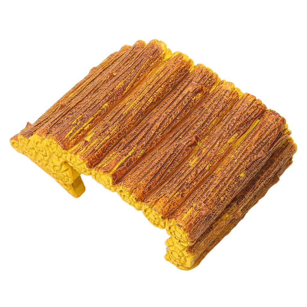 Turtle Basking Platform 13x9x4.5cm Resin Landscaping Simulation Tortoise Climbing Platform for Lizards Frogs Turtles