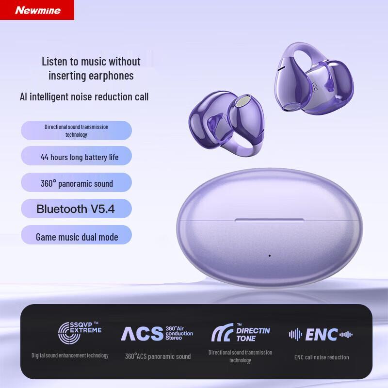 Newmine LY36 Open-Ear Clip-On Wireless Bluetooth Headphones