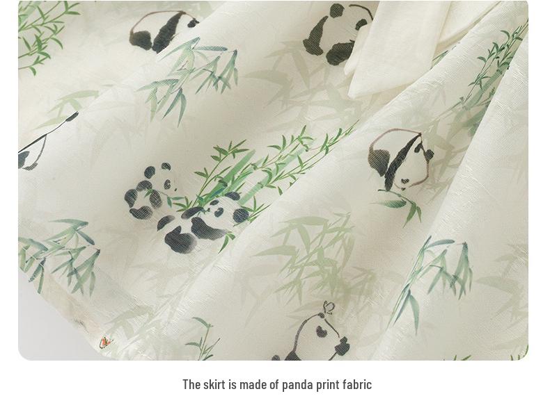 2025 Summer Baby Girls' Chinese Style Puff Sleeve Sling Dress with Frog Buttons - Princess Design for One-Year-Old