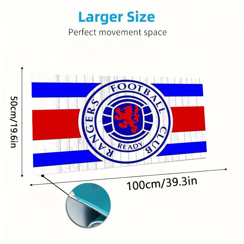 Rangers FC2 Print Cushion Non-slip Laptop Tablet Big Mousepad XXL Mat Mini PC Playmat With Lock edge