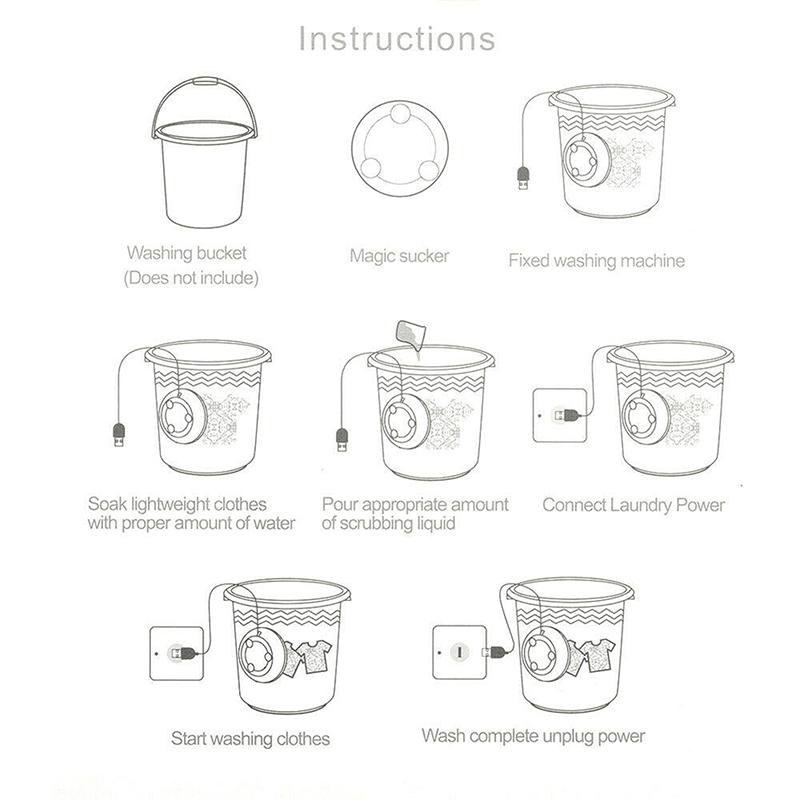 USB Mini Portable Ultrasonic Turbine Washing Machine for Travel Camping Dorm, Turbo Washer for Underwear Socks