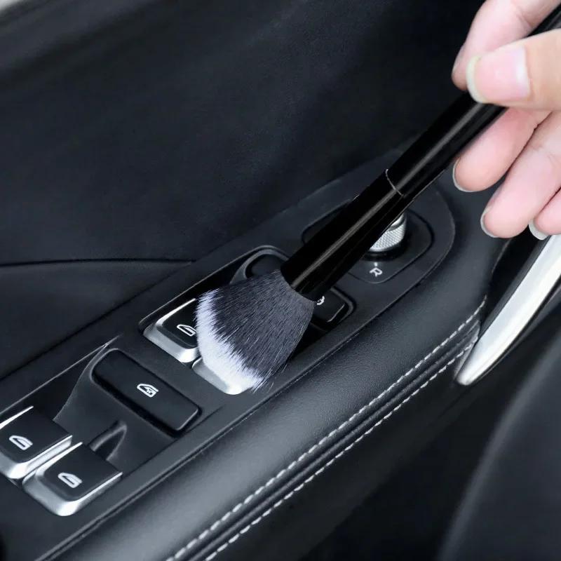 3PCS Car Cleaning Brush Super Soft Kit Automotive Detail Brushes For Car Interior Detailing Brush Set Car Dash Duster Brush