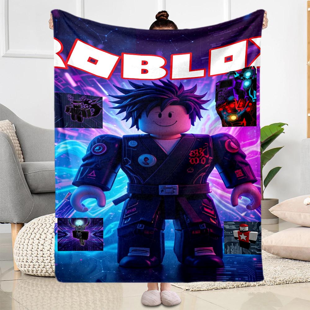 Roblox 324 Blanket Soft Warm Cozy Suitable for Office Chair Couch Seaside for All Occasions Playful Design Gifts For Family Or Friends