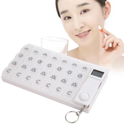 7-Day Independent Lattice Holder Weekly Drug Organizer Seal Timing Reminder Electronic Medicine Case Pill  Storage Box