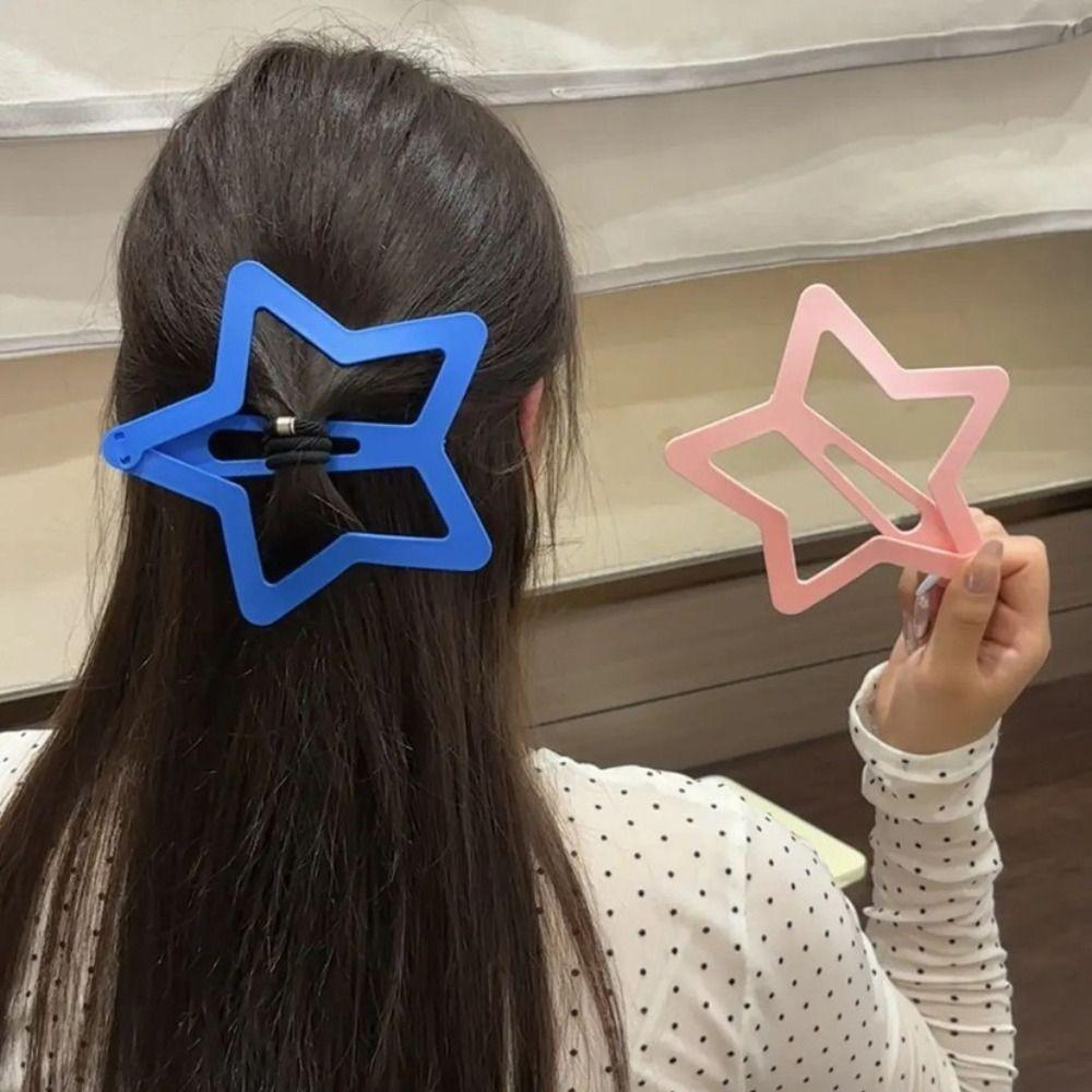 INS Extra-large Star Hair Clip Creative Clothes BB Clip Openwork Star Hairpin Girl