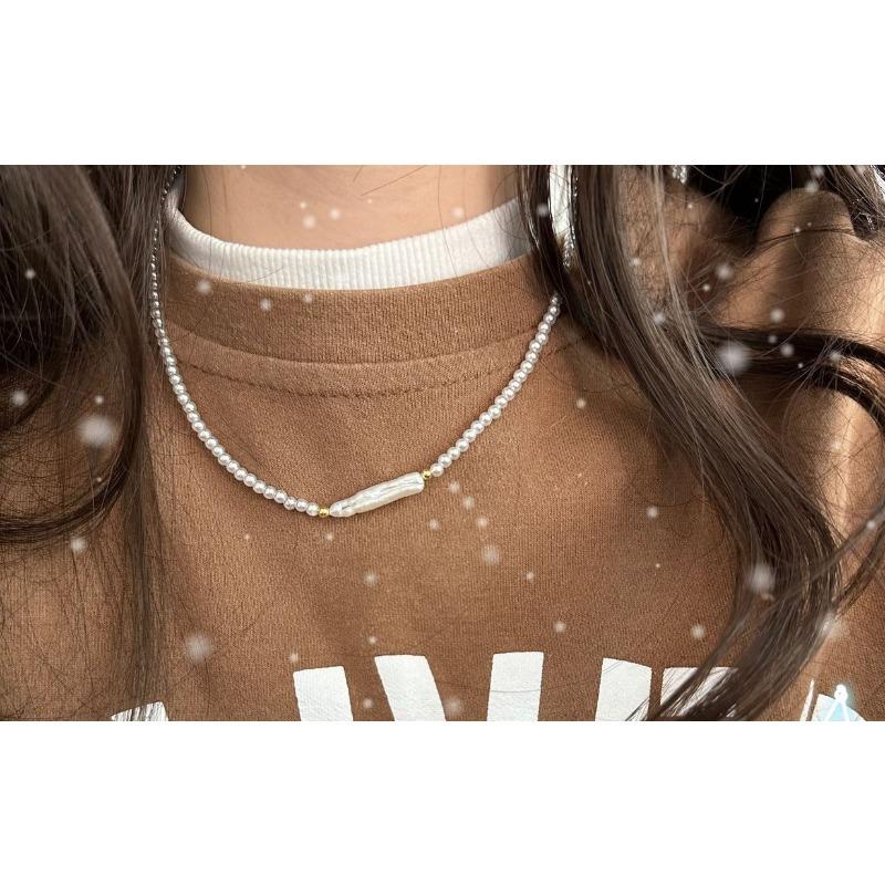 Exclusive, Low-key, Luxurious, Retro Beaded Necklace for Women, Collar Chain, Neck Chain, Gift