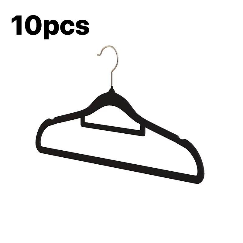 Velvet Non-Slip Hangers – Space Saving Plastic Closet Organizer, Luxury Clothes Hooks for Thick Coats