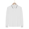 Men S Solid Color Long Sleeve Casual Thin Polo Shirt