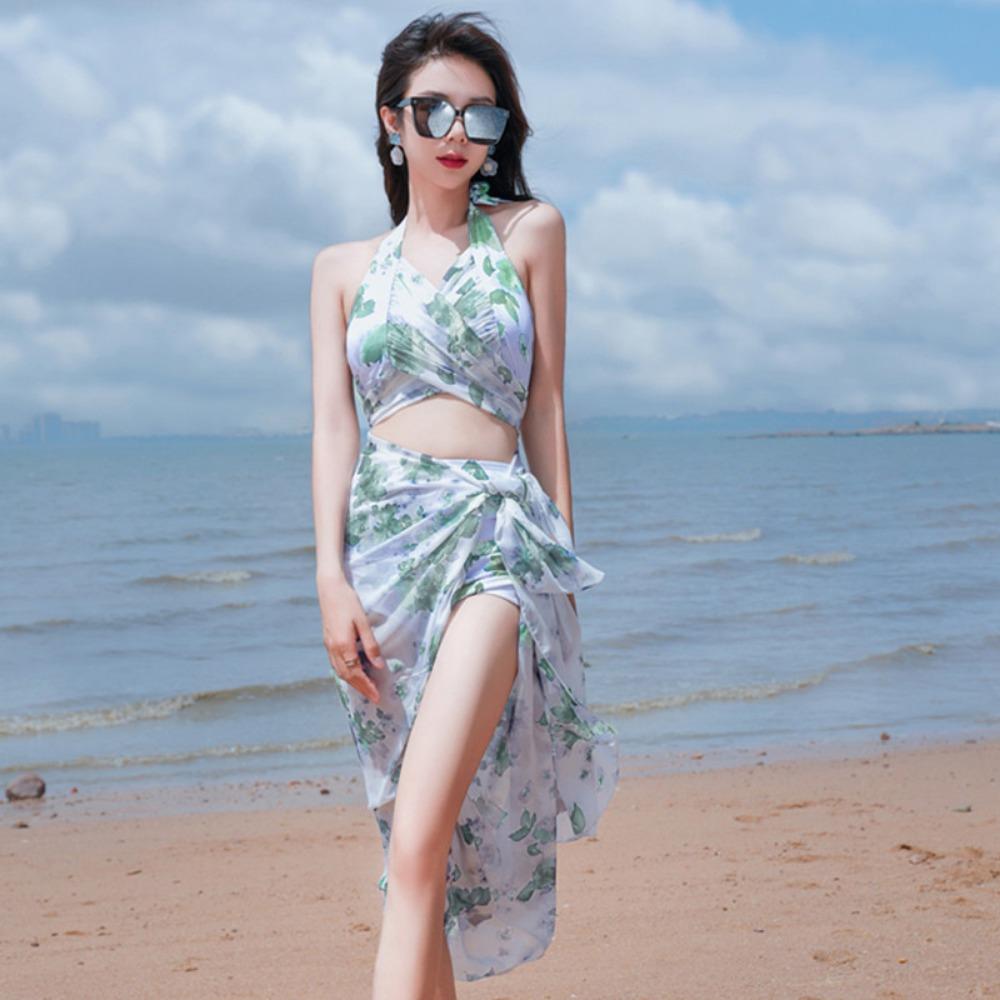 Holiday Seaside Hot Spring Swimsuit Split Bikini Three-piece European and American Swimwear