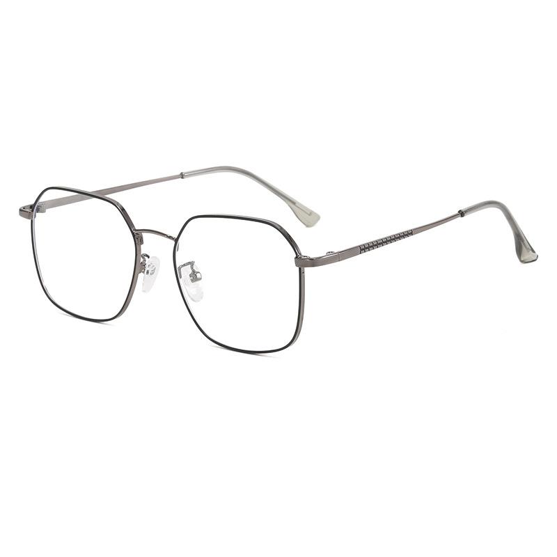 New retro myopia glasses frame women's online can be equipped with high degree silver frame gold edge big face eyes men's spot HC