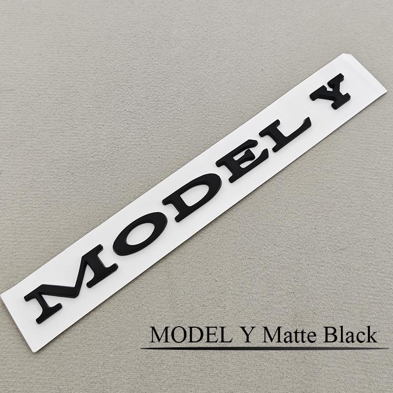 3D ABS Chrome Black Car Rear Trunk Badge Logo MODEL Y Letters Emblem Decals For Tesla MODEL Y Auto Exterior Accessories