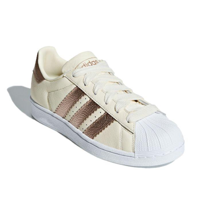 Adidas Originals Superstar Comfortable Casual Low-Top Sneakers Women Sneakers White Copper Gold CG6449