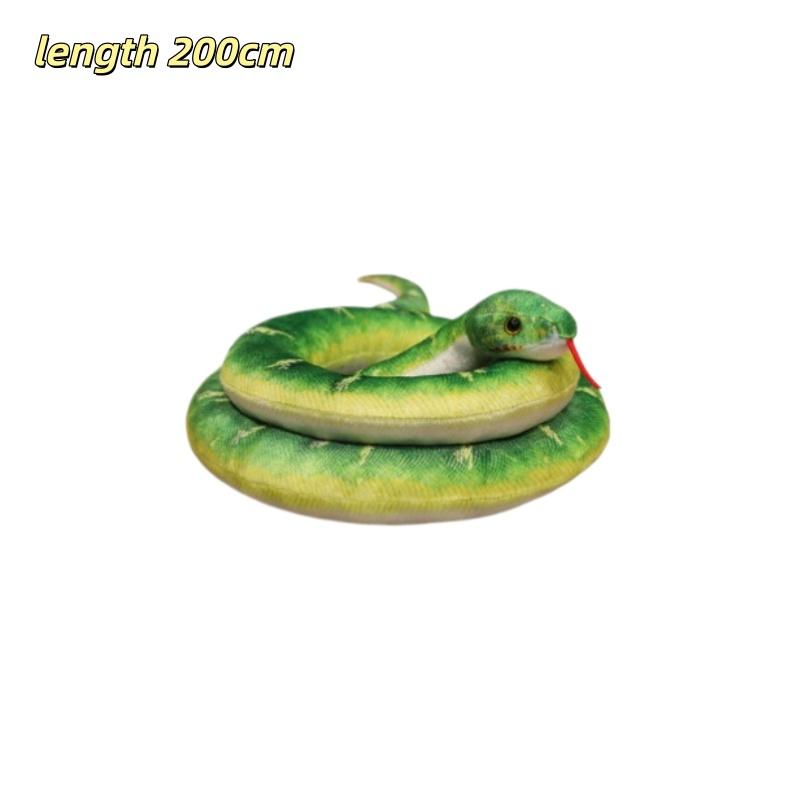 Simulated Snake Plush Toys Rattlesnake Python Green Snake Stuffed Doll Fun Prank Toys Collection Home Decor Toys Birthday Gifts