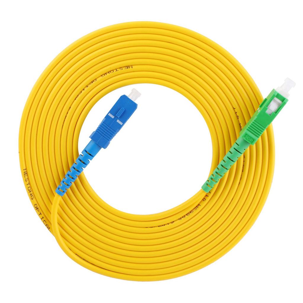 Single Mode Fiber Optic Jumper High Quality PVC Case Sc APCSc UPC 15 Meters Length