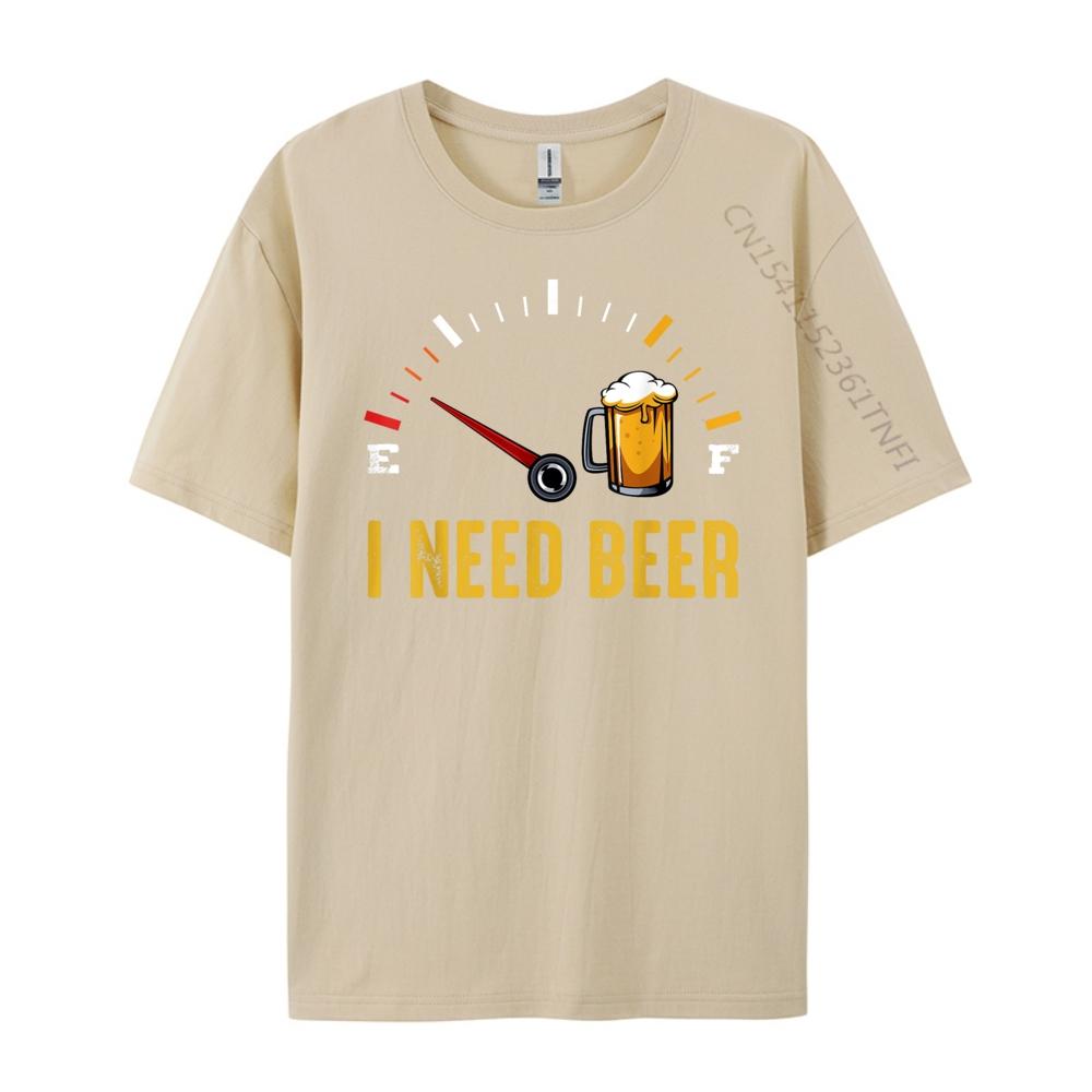 I Need A Beer Meter Alcohol Drinking Funny Brewing Hops Camisetas DURABLE Gifts For Men Punk Style