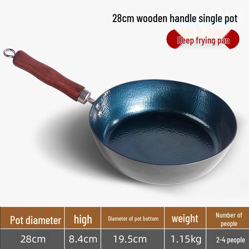 

Zhangqiu Pure Iron Non-Stick Deep Frying Pan